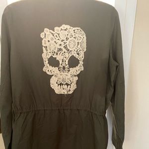 Hot Topic Jacket with Skull embroidery